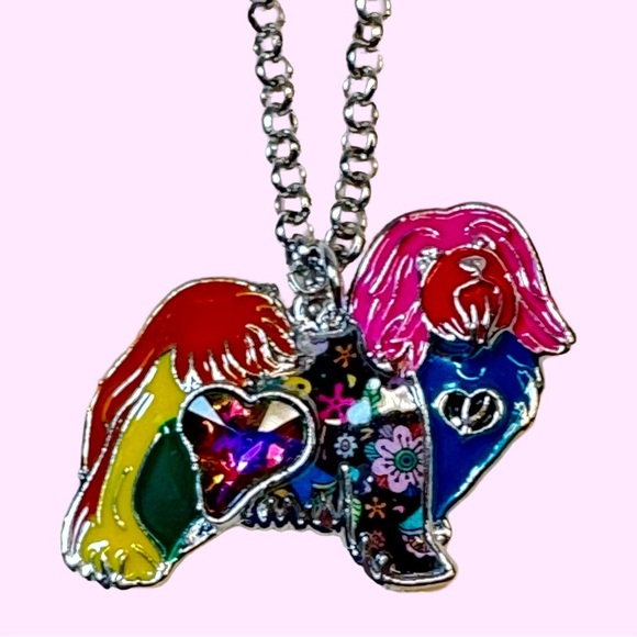 Colorful Havanese Dog Pendant Necklace - Picture 1 of 4
